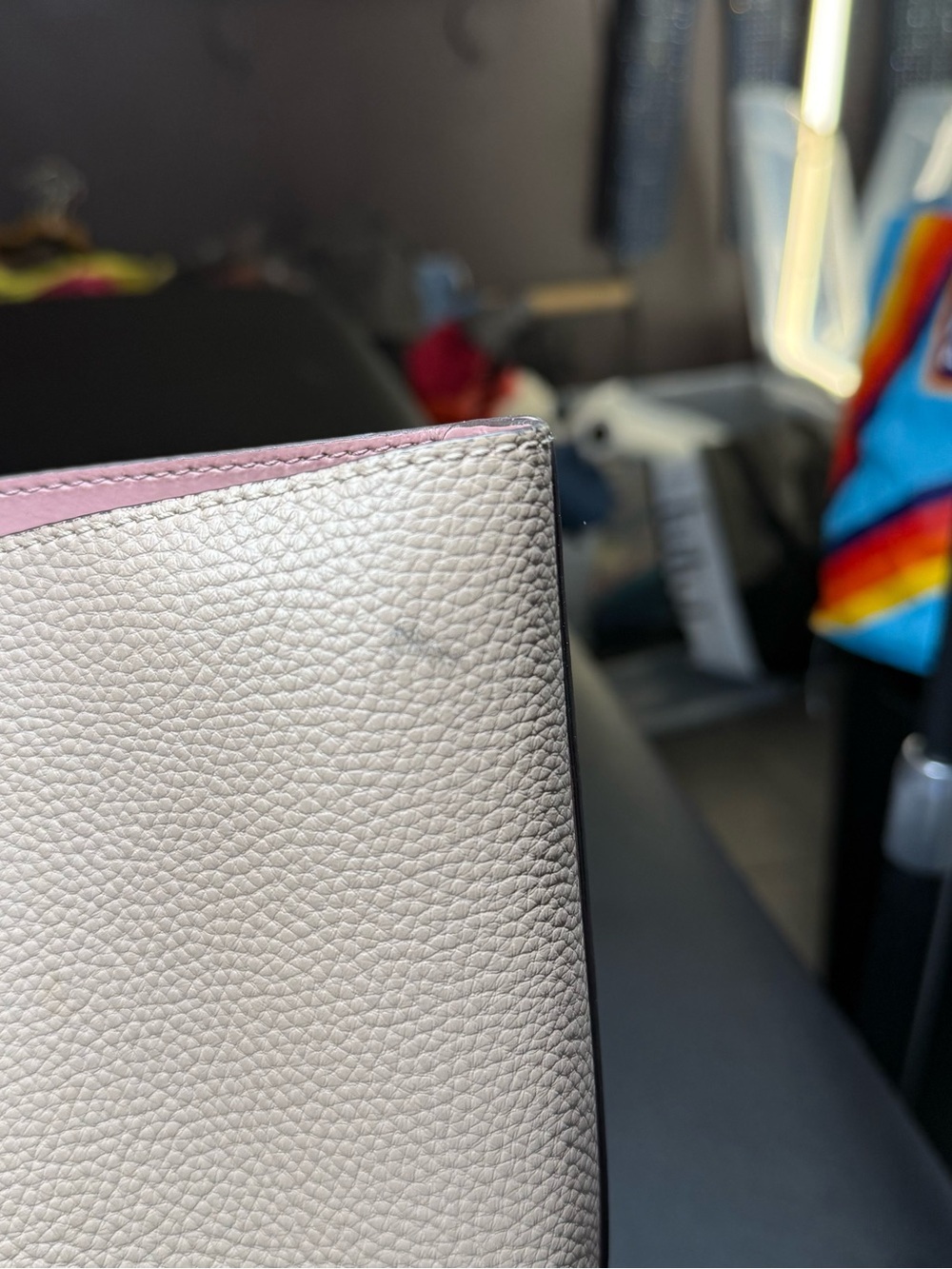 Coach Pebbled Leather Tote in Taupe - Picture 9 of 16